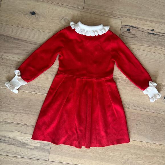 SMILING PINKER - Girls
Peter Pan Collar Sweater Dress - Red - Approx Size 6 - Picture 7 of 11